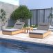 EMMA TEAK SUN LOUNGER