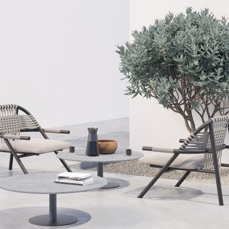 FOSCO LOUNGE WITH ROUND COFFEE TABLE FOSCO LOUNGE WITH ROUND COFFEE TABLE