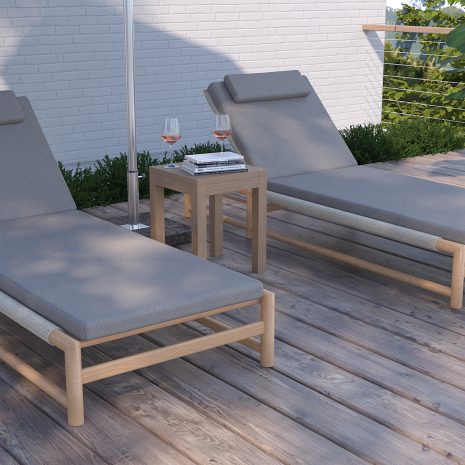GRACE SUN LOUNGER FRONT VIEW GRACE SUN LOUNGER FRONT VIEW