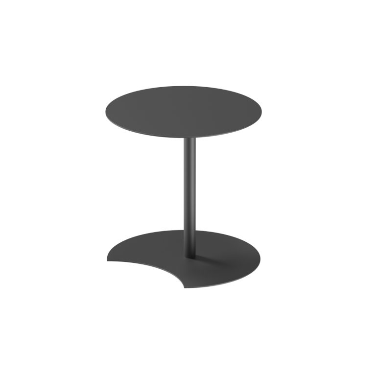 Moon Side Table offers elegant outdoor functionality