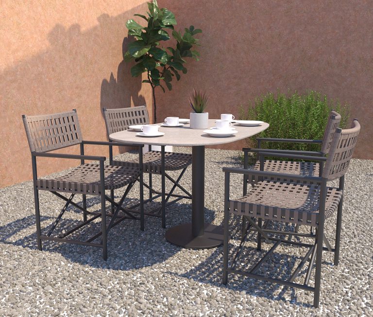 AMARI TABLE WITH OVAL TABLE Oval Bistro Amari Chair Set offers a sophisticated outdoor dining