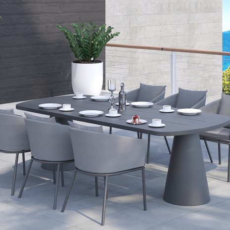 CALGARY OVAL DINING 1 with back pillow