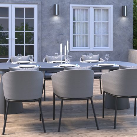 CALGARY OVAL DINING BACK VIEW