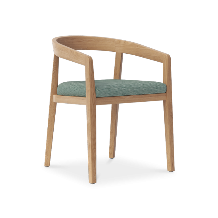 Calgary Teak Chair features durable teak construction and elegant styling