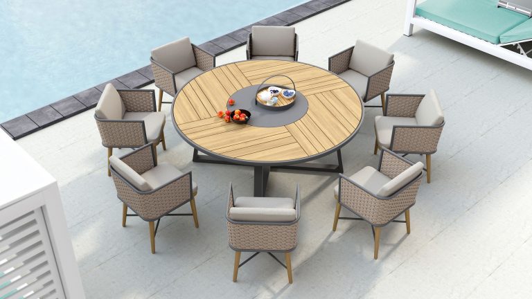 CELINE DINING SET Celine Round Table combines timeless design and durability
