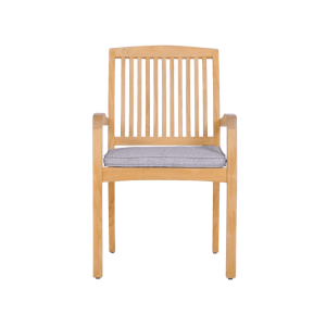 FFORTUNA STACKING Fortuna stacking outdoor dining chair with teak wood and cushion