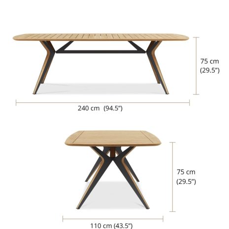 LEON Table240-TeakTop