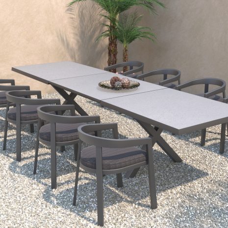 EXPANDABLE DINING TABLE VIEW 01 DARK GREY