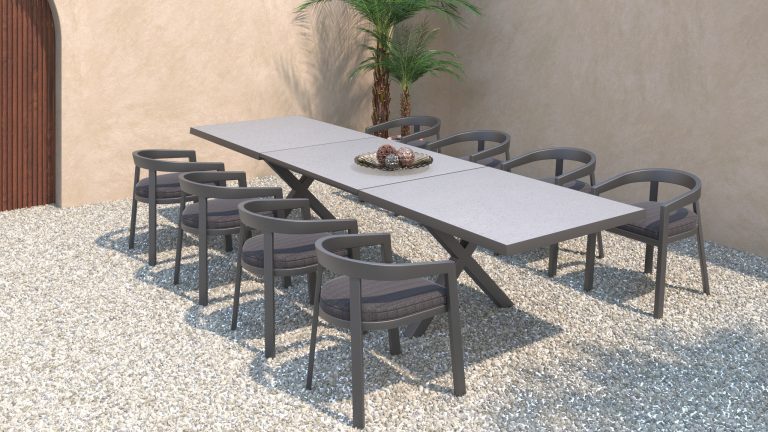 EXPANDABLE DINING TABLE VIEW 01 DARK GREY EXPANDABLE DINING TABLE VIEW 01 DARK GREY