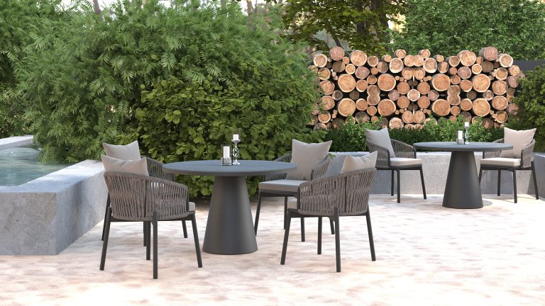 ROUND DINING TEAK RIO CHAIR SIDE VIEW ROUND DINING TEAK RIO CHAIR SIDE VIEW