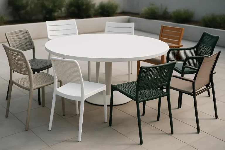 8 Contract Outdoor Dining Chair Styles That Win