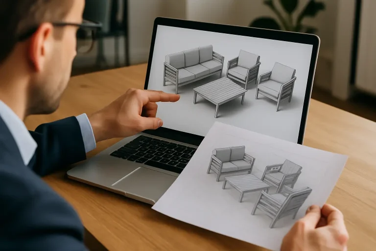 Outdoor Furniture 3D Drawings That Win Approvals