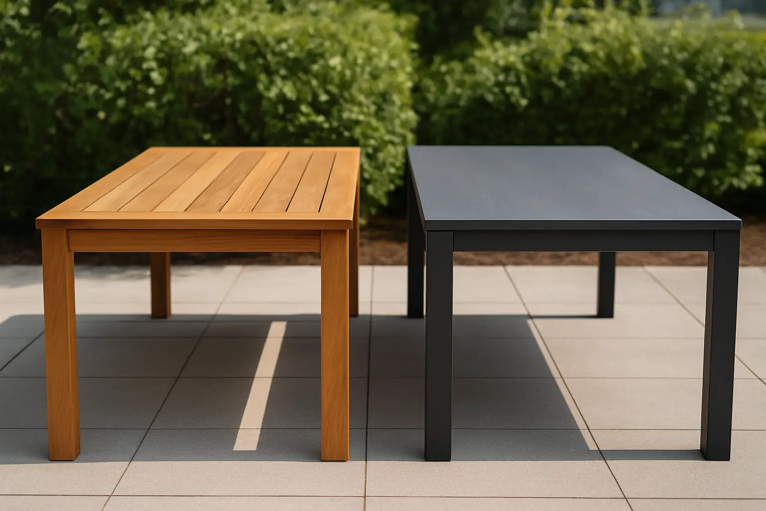 Teak vs Composite Outdoor Tables for Projects