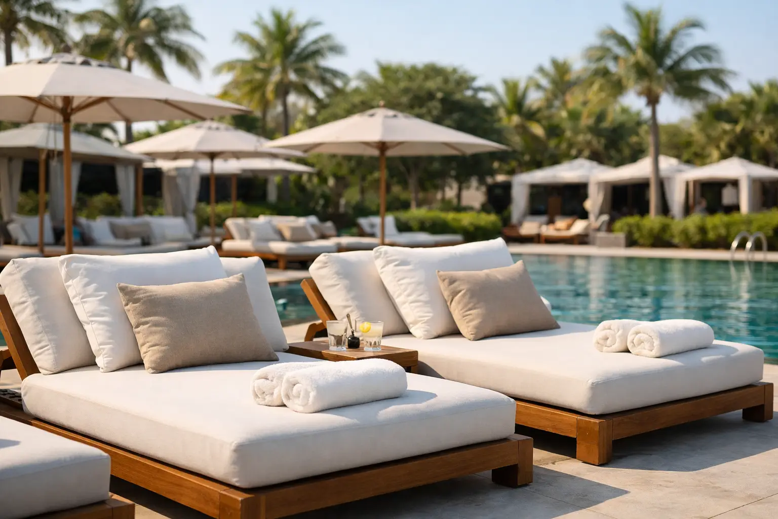 Poolside Daybed Layout for Resorts That Works